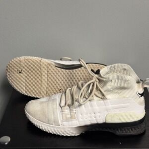 Under Armour Project Rock 1 Mens Training Shoes White/Black Size 10 Athletic Gym